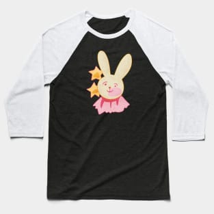 Oshi no Ko Ai Hoshino Textured Cute Bunny Star Ribbon Design Baseball T-Shirt